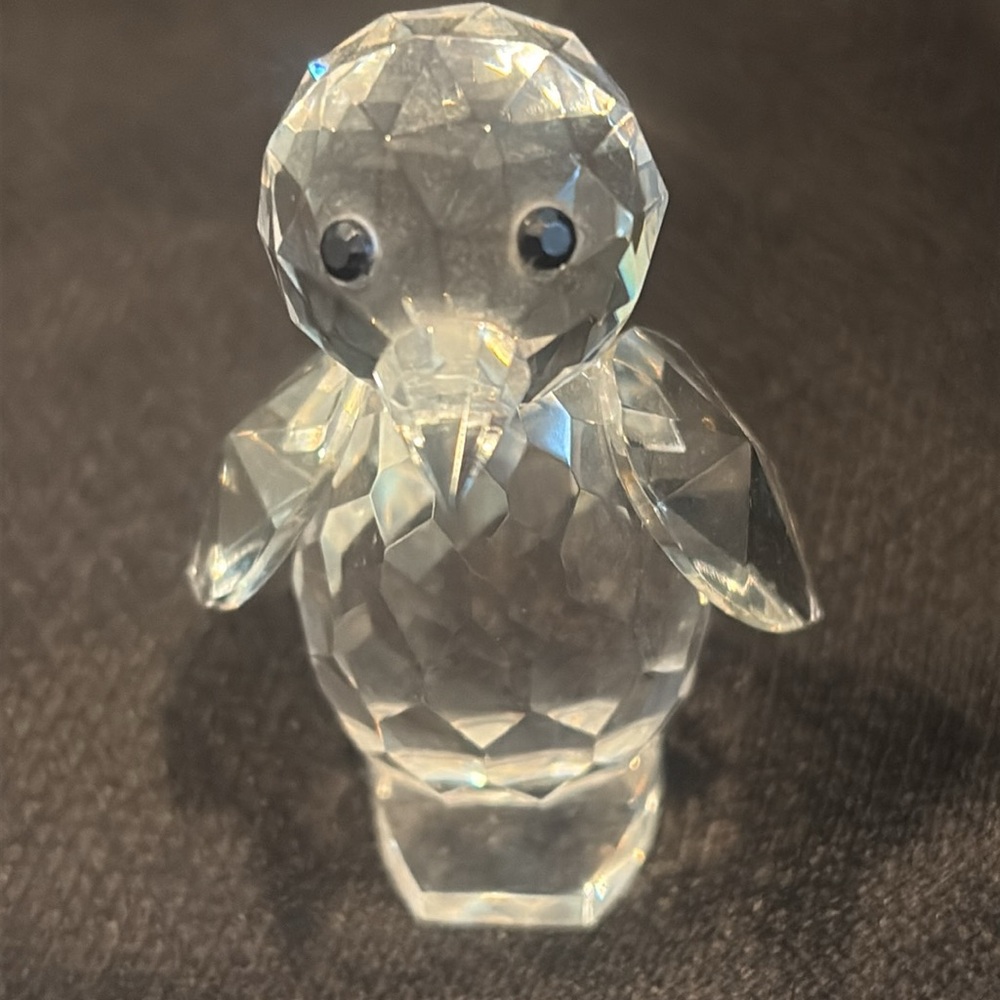 Vintage Czechoslovakia crystal penguin